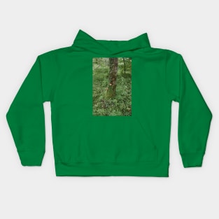 Moss-covered Tree With Mushrooms And Ivy Kids Hoodie